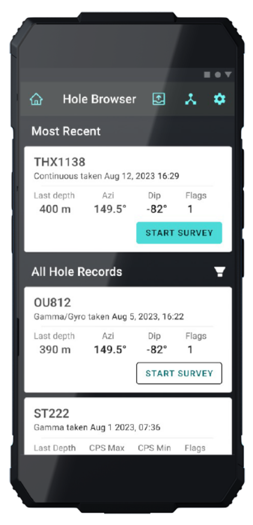 TruProbe downhole survey operator app