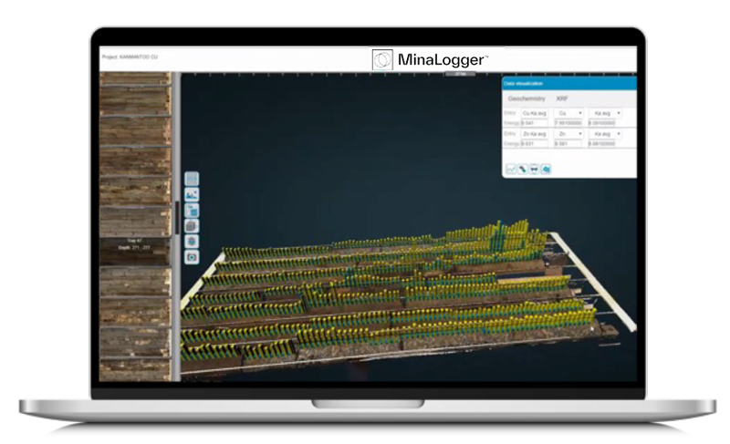 MinaLogger Interface for 3D core visualization